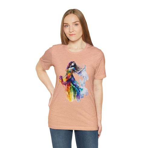 Rainbow Belly Dancer's Pose - Short Sleeve Tee